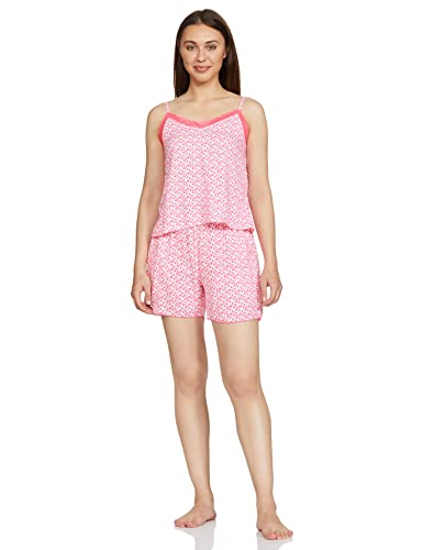 Image of Clovia Women's Rayon Floral Print Cami Top & Short Set