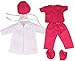 Jilibaba Bambola Medico Infermiera Uniforme Outfit Set per 46cm/18in Ragazze Americane Bambola Vestire Costume Accessorio Fingere Giocattolo 6 pz/set (C)