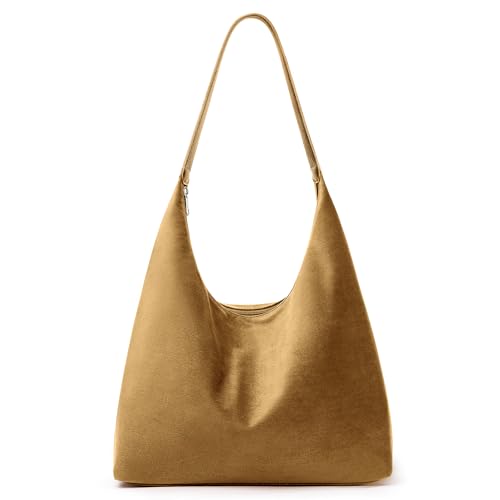 Image of KALIDI Casual Tote Bag Vegan Leather Hobo Zipper Work Bag Weekender Shoulder for Women Shoulder Travel Purse