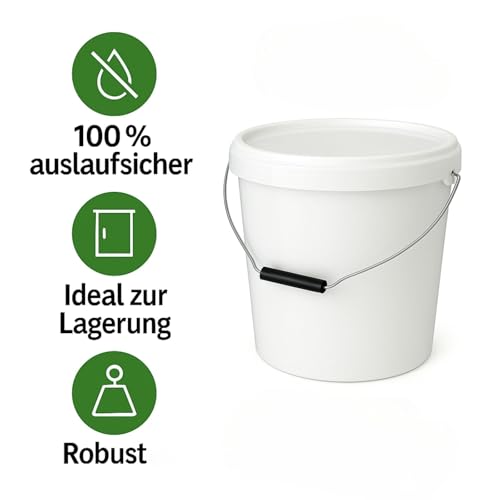 Cubo con Tapa 25 litros Weedness Blanco Impermeable Recipiente Plástico de Cultivo y Secado 4