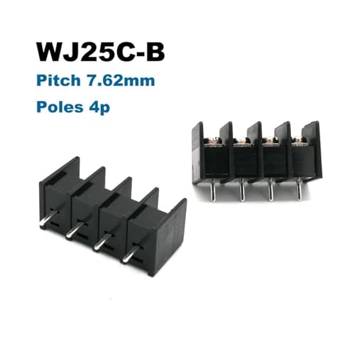 Conector de cable para PCB de 6 pines y paso 7,62mm compatible con regleta de tornillo 4