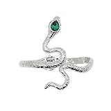 Cualque Snake Cuff Bracelet Vintage Punk Open Arm Cuff Bracelet Gothic Silver Serpent Animal Warp wi