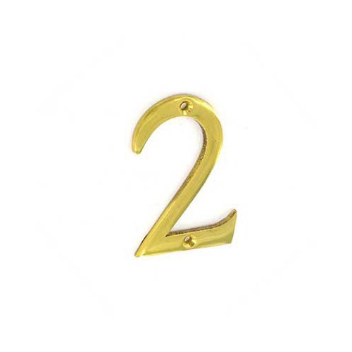 Securit Gold Sec 75Mm Brass Numeral 2 S2502