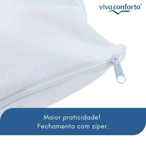 Kit 4 Capas Protetoras de Travesseiros Impermeável Viva Conforto