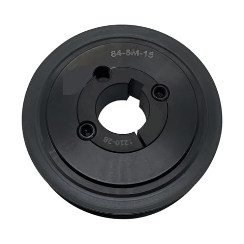 VAYEODEYU Polea de sincronización síncrona tipo V, aleación de aluminio de 5M y 64 dientes for correas de 15mm de ancho, 14-32mm(18mm)