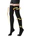 Thigh High Compression Stockings, Closed Toe, Firm Support 20-30 mmHg Gradient Compression Socks with Silicone Band, Opaque, Best for Treatment Swelling, Varicose Veins, Edema, Pregnancy Black M