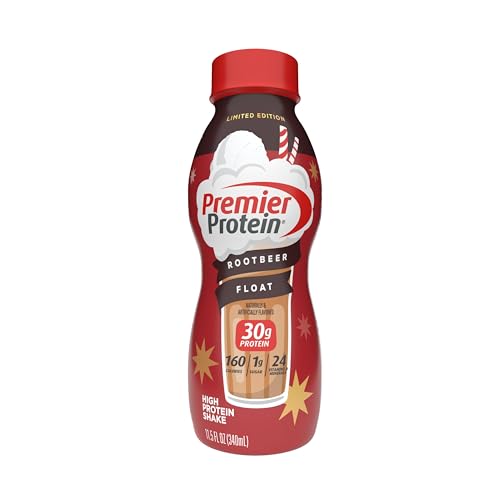 Premier Protein Shake, Root Beer Float, 30g Protein, 1g Sugar, 24 Vitamins &amp; Minerals, Nutrients to Support Immune Health, 11.5 fl oz