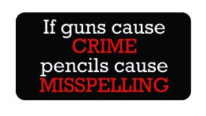 3pcs If Guns Cause Crime Pencils Cause Misspelling Funny Hard Hat/Helmet Vinyl Decal Sticker