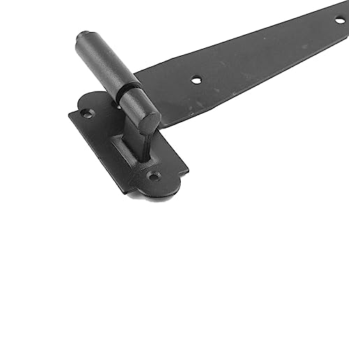 Renovators Supply Manufacturing Offset Lift Off Pintle Strap Hinge 11 In. Black Wrought Iron Pintle Strap Gate And Door Hinges With Hardware, Pack Of 2 #TOP7