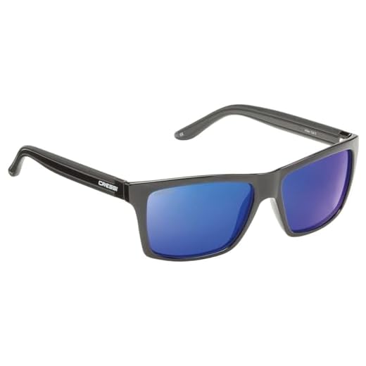 Cressi Rio Sunglasses Gafas de Sol Deportivo Polarizados, Unisex Adultos, Negro/Azul, Talla única