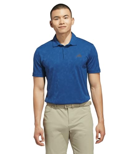 [アディダス] ゴルフウェア ポロシャツ 半袖 メンズ CLIMACOOL クライマクールジャガード半袖ポロ DVR46 Dﾍﾟﾄﾛｰﾙ J/L