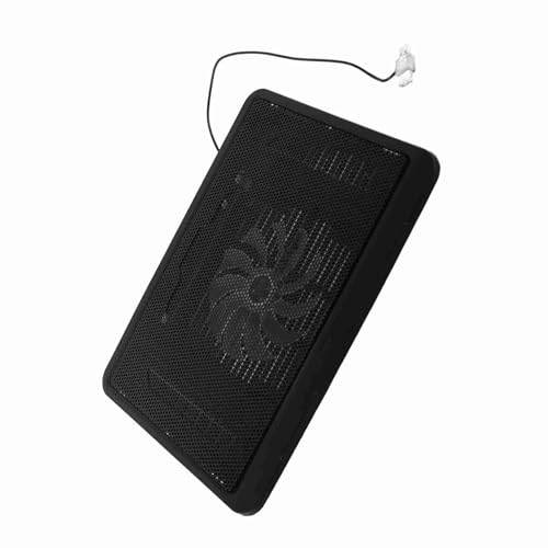 Base para laptop con ventilador grande y soporte USB negra miniatura 3
