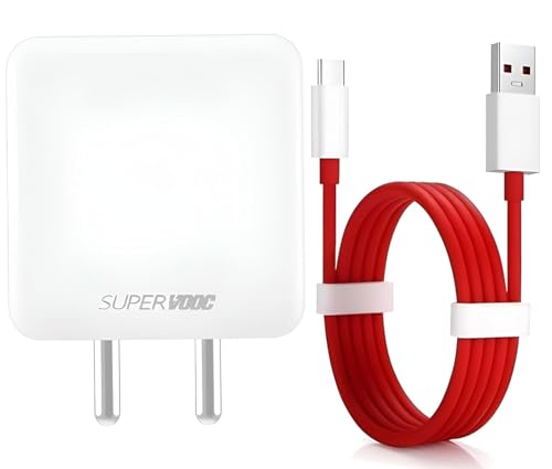 Image of ZYBUX 65W Fast Charging Adapter with Type-C to USB-A Cable | Compatible with OnePlus, Realme, Oppo, Vivo, Samsung, Xiaomi, Redmi, Tecno & Lava | Supports Dart, Dash, Warp, VOOC & SuperVOOC Charging