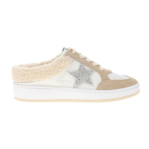 VINTAGE HAVANA Womens Baller Perforated Rhinestone Slip On Sneakers Shoes Casual - Beige, Off White