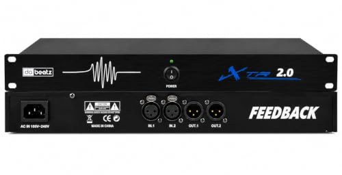 Image of DaBeatz XTR 2.0 Feedback Suppressor, 2 Mic In / 2 Line Out Anti-Howling Processor with Auto Feedback Elimination, Frequency Shift & 24-Bit /96kHz DSP for Stage, Conference, PA System & Karaoke