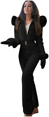 SGSD Women's Ski Suit One-Piece Winter Warm Ski Suits Snowsuit Jumpsuit Windproof Ski Overall for Women Ski Suit Women's Winter Warm Snowsuit Jacket Hoodie Outdoor for Ski Sports