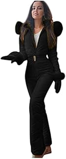 SGSD Women's Ski Suit One-Piece Winter Warm Ski Suits Snowsuit Jumpsuit Windproof Ski Overall for Women Ski Suit Women's Winter Warm Snowsuit Jacket Hoodie Outdoor for Ski Sports
