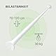 MEISENBERG Gardinenstange ohne Bohren 70-120cm Ø25mm - Teleskopstange Vorhang - Duschstange - Weiß - Spannstange