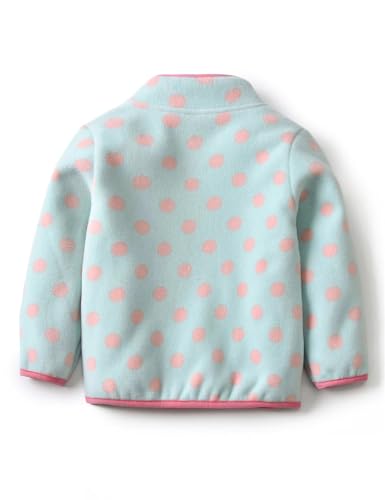 Image of Kids Printed Fleece Jacket Sherpa Lined Lightweight Zip | Toddler Baby Boys Girls Autumn Winter Warm Outerwear Soft Polar Fleece Car Seat Friendly Zip Up Coat