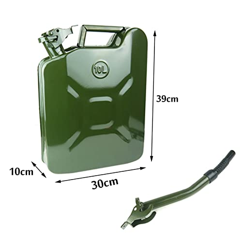 Conteneur de carburant jerrycan essence métal vert 10L 20L
