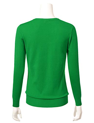 Image of Allsense Women's Long-Sleeve Crewneck Cardigan | Classic Button Down Sweater, Soft Fine Knit, Lightweight