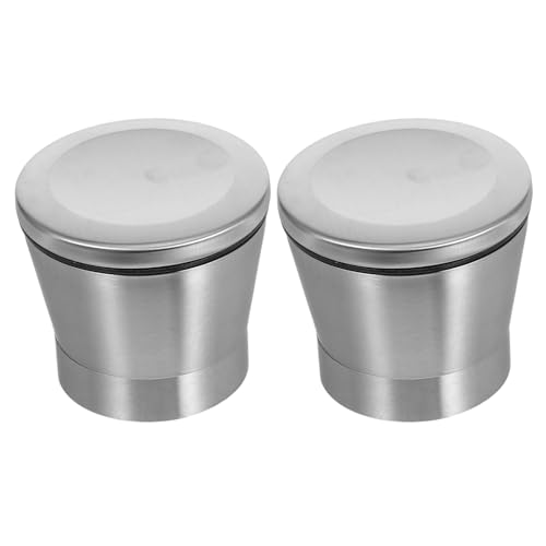 Ipetboom Salt Pepper Grinder Lid Replacement Parts Metal Grinding Cover for Spice Bottles Manual Shaker for Kitchen Use 2.55X2.55X2.28in 2pcs