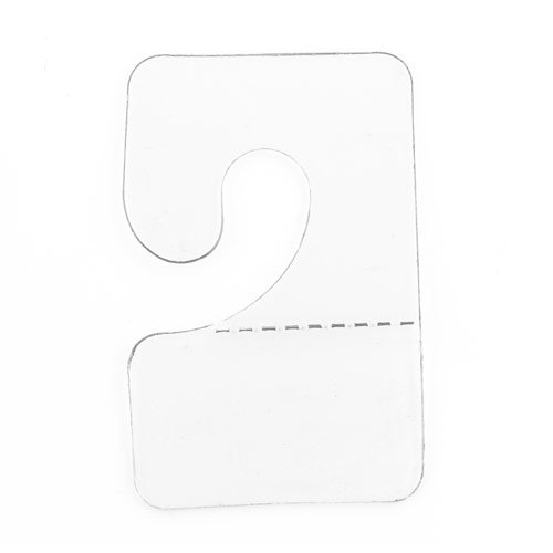 JewelrySupply Clear J-Hook Hang Tabs (200-Pcs.) Hook Hang Tabs Slatwall Hook Hangers