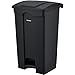 Global Industrial Plastic Rectangular Step On Trash Can, 23 Gallon, Black