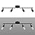 BoostArea 4 Light Track Lighting Fixtures Ceiling, 16W LED Track Lighting, Black Track Lighting Fixtures with Acrylic Bubble Lampshade, 2700K Lighting, Ceiling Spot Lighting for Kitchen, Bathroom
