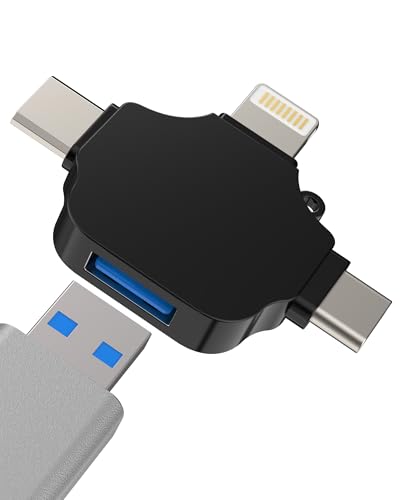 Image of 3 in 1 USB C Lightning Micro USB Male to USB Female Adapter OTG 3.0 Cable Connector for Apple for iPhone 16 15 14 13 for iPad Macbook USB-A Flash Drive Stick Camera Data Transfer Type C Port Converter