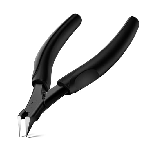 FVION alicates uñas pies, cortauñas pies profesional para uñas encarnadas y gruesas, corta uñas adulto para personas mayores (Negro)