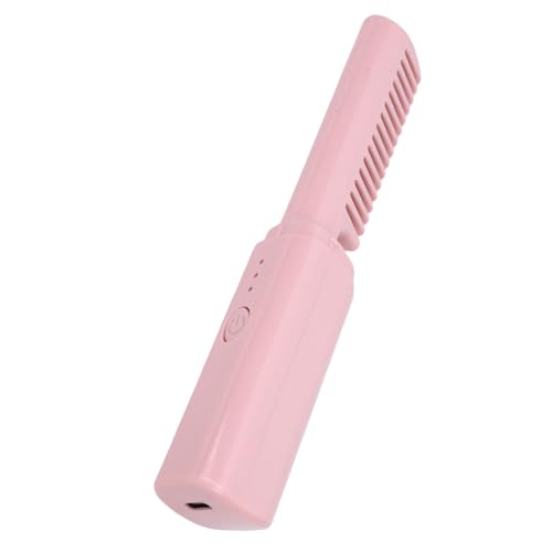 Peine alisador eléctrico cerámico inalámbrico rosado miniatura 2