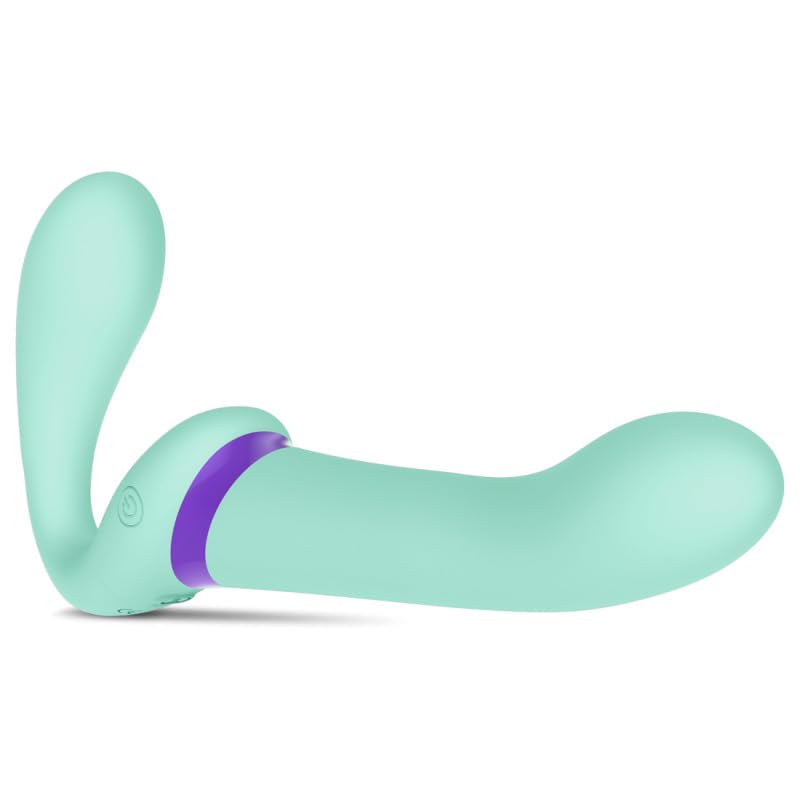 Ness, Arnés Sexual Vibrador, Recargable USB, 7 modos de vibración, Silicona y ABS (Aqua)