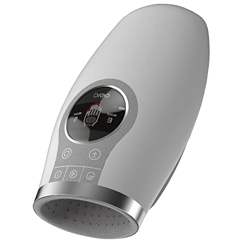 Breo WOWOS Hand Massager with Heating Function, Air Pressure, APP Control, Cordless, Deep Tissue Massage for Finger Numbness, Palm Arthritis, Pain Relief