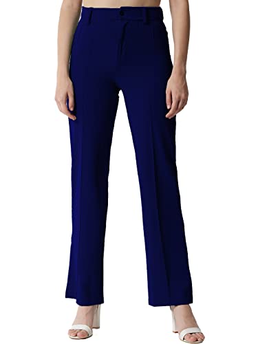 Image of KOTTY Women Polyester Blend Solid Trousers