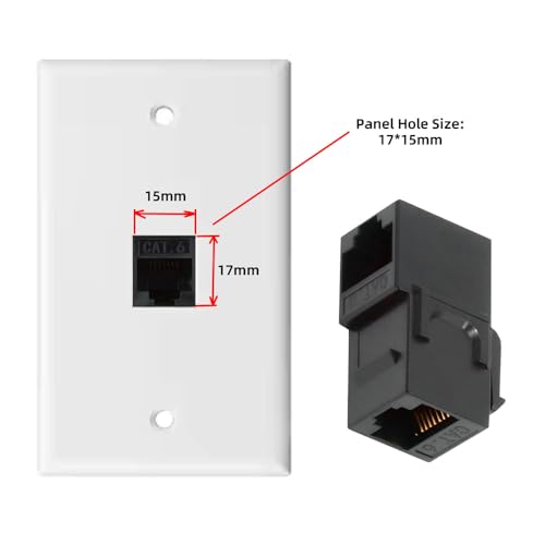 Adaptador Keystone UTP CAT6 ángulo 90 RJ45 hembra a hembra miniatura 7