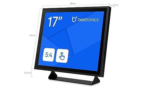 Image of Beetronics 17 Inch Touchscreen Monitor | Full HD 1080p | 17TSV7M - Industrial-Grade, Professional 10-Point Multi Touch Display for PC, Mac, Linux - HDMI, DisplayPort, USB-C, VGA Inputs