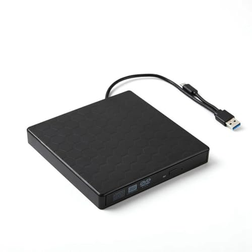 Jrpzcv Unidad de DVD Externa USB 3.0 Reproductor Portátil +/-RW para Grabadora de CD ROM Compatible con Computadora Portátil PC de Escritorio