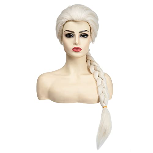 Sarla Women's Blonde Braided Wig Long 30 Inch Cosplay Wigs Synthetic Halloween Party Costume For Adult #TOP17