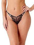 Gossard Rebel Slip String Thong Mid Rise Brief Thongs Sexy Dessous Schwarz, Schwarz, XL