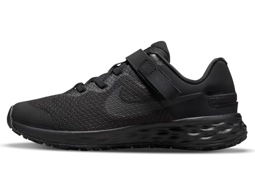 Nike Unisex Kinder Revolution 6 Flyease Running Shoe, Black Black Dark Smoke Grey, 28 EU