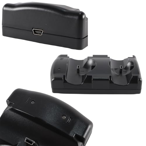 ACOLY Stacja dokująca do kontrolera P3 ze wskaźnikiem, podwójna podstawka ładująca z kablem USB do bezprzewodowego gamepada P3 i Move