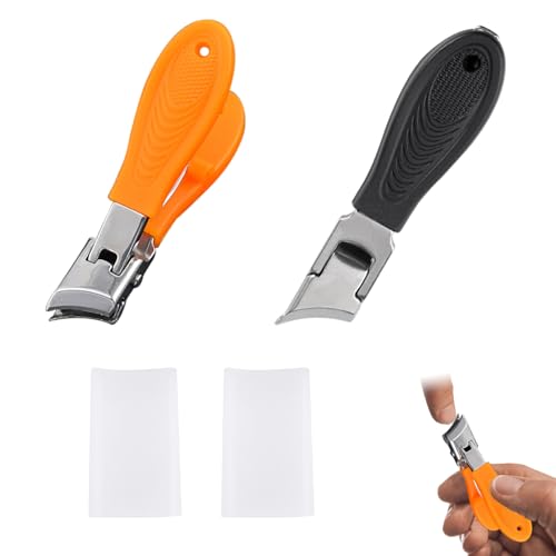 2 Cortaúñas Inclinado Antisalpicaduras, Corta Uñas Adulto, Cortaúñas Curvo para Cortes de Precisión, Cortaúñas Oblicuas, Cortaúñas Antisalpicaduras para Uñas Encarnadas para Personas Mayores, Hombres