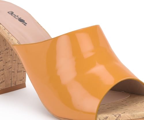 Image of Action Patent Leather Sandals| Pattern| Transparent Block Heel| Ankle Strap Black