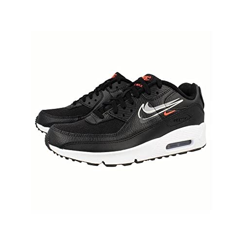 Nike T nis de corrida unissex para treinamento infantil, Preto/carmesim brilhante, 5 Big Kid, Modern