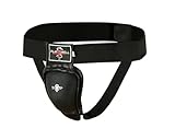 Deluxe Muay Thai - Protector de ingle de acero para entrenamiento de competición - Modelo de velcro (mediano)