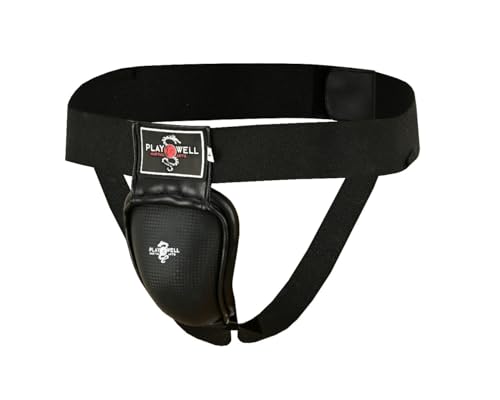 Deluxe Muay Thai Steel Cup Groin Guard Protector - Slip On (Large)