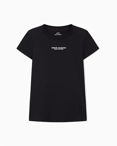 T-shirt Armani Exchange pour femme à col rond et manches courtes