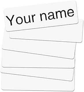 LUTER 150pcs No-Iron Clothing Labels, Writable Self-Adhesive Name Tags Waterproof Personalized Fabric Name Labels for Kids School Nursing Home Daycare Camp (White)