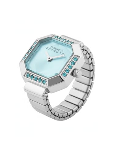 Image of French Connection Women's Sunray Blue Dial Analog Ring Watch - FCR01USM